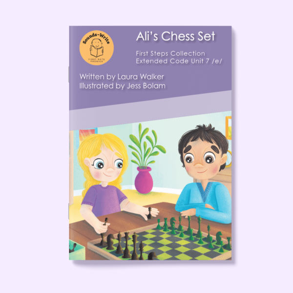 Book cover for 'Ali's Chess Set' First Steps Collection Extended Code Unit 7 /e/.