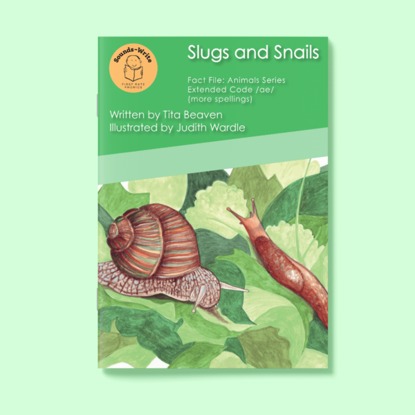 Book cover for 'Slugs and Snails' Fact File: Animal Series Extended Code /ae/ (more spellings)