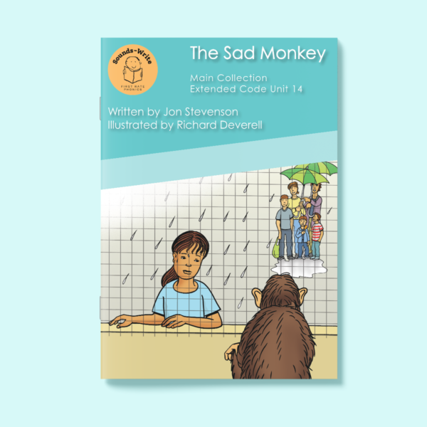 Book cover for 'The Sad Monkey' Main Collection Extended Code Unit 14.