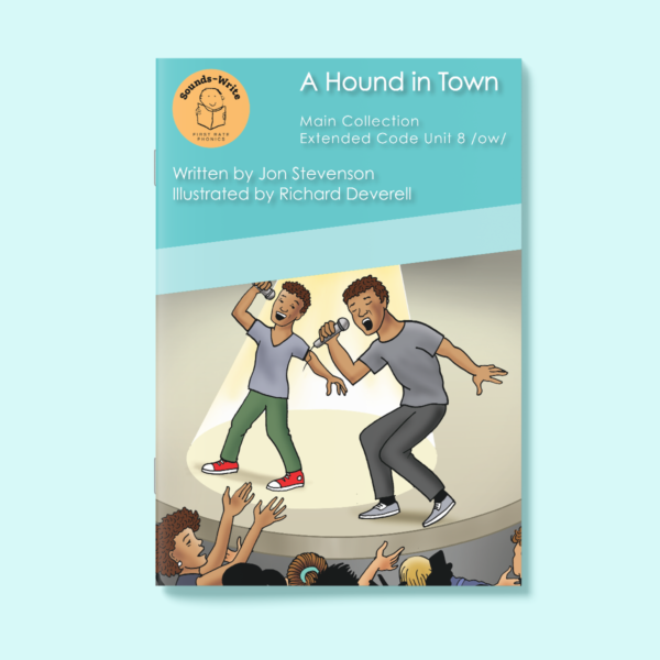 Book cover for 'A Hound in Town' Main Collection Extended Code Unit 8 /ow/.