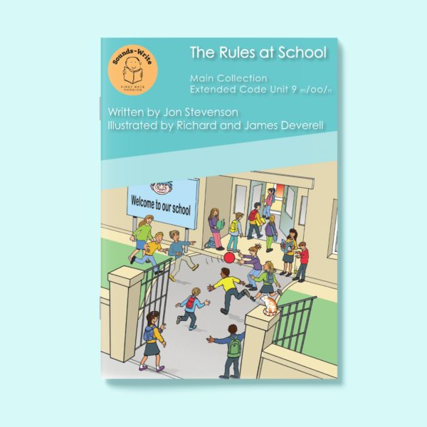 Book cover for 'The Rules at School' Main Collection Extended Code Unit 9 m/oo/n.