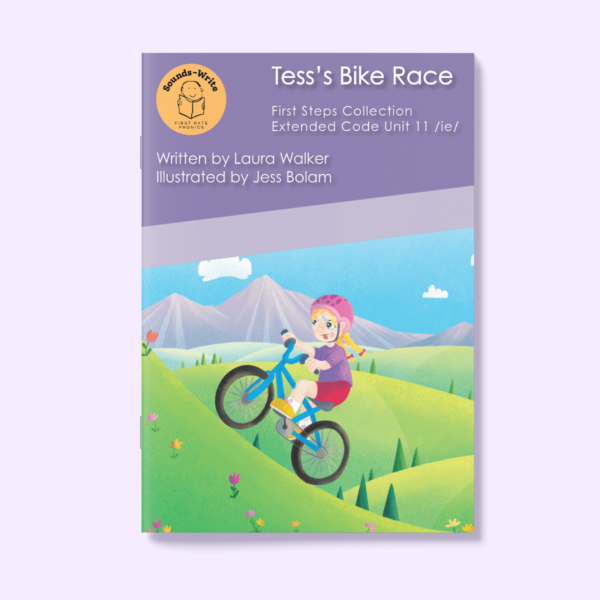 Book cover for 'Tess's Bike Race' First Steps Collection Extended Code Unit 11 /ie/.
