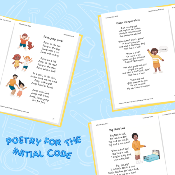 Poetry for the Initial Code. Three Examples of poems for the Initial Code.